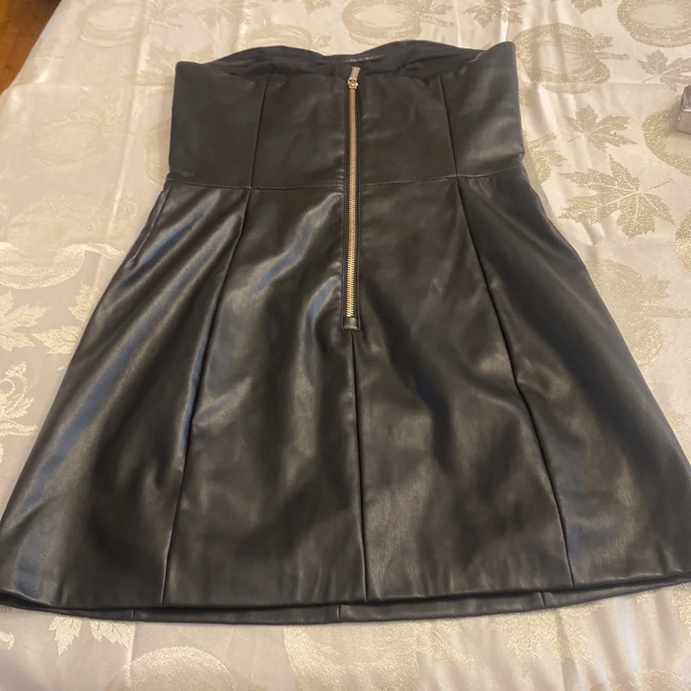 NWT Armani Exchange Black Studded Moto Dress - Picture 4 of 8
